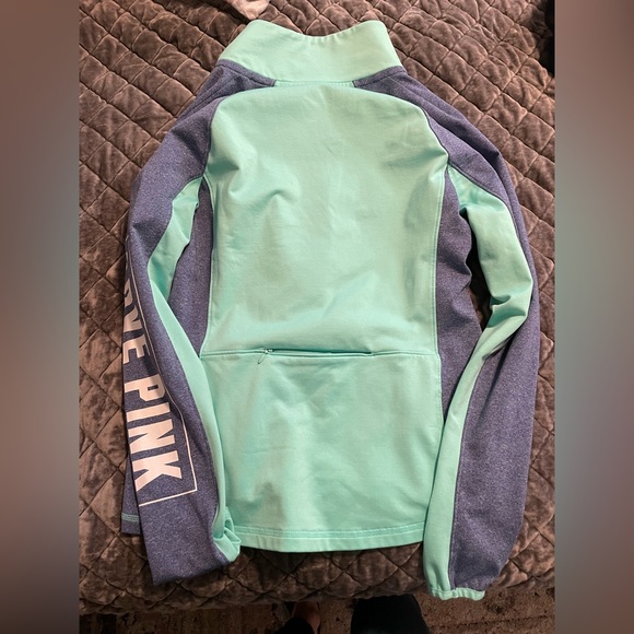 XS PINK Victoria Secret sport jacket with finger holes and back pocket. - Picture 2 of 6
